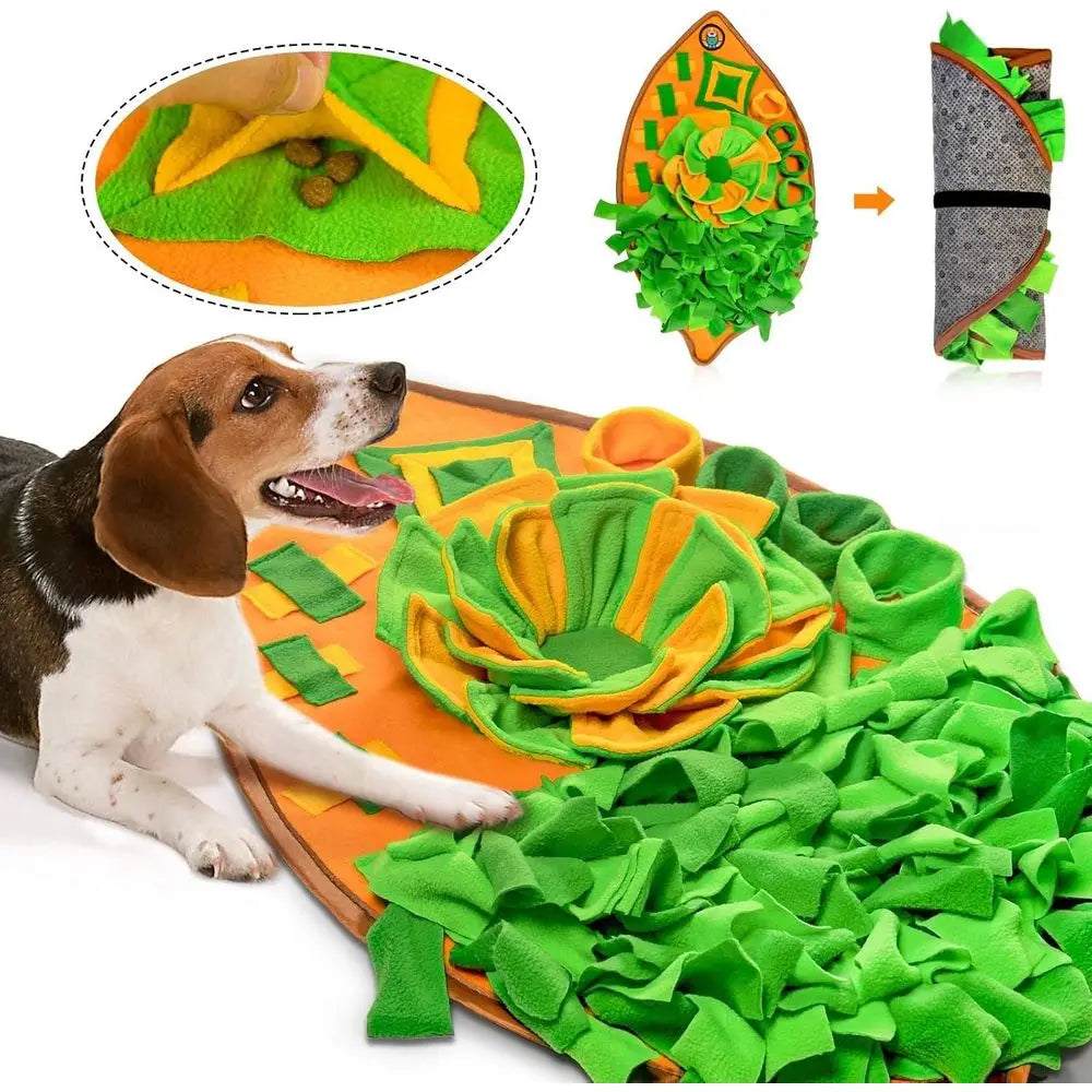 Snule Mat for Dogs, Dog Cats Nosework Feeding Mat, Pet Interactive Dog Puzzle Toys Encourages Natural Foraging Skills or Trainin