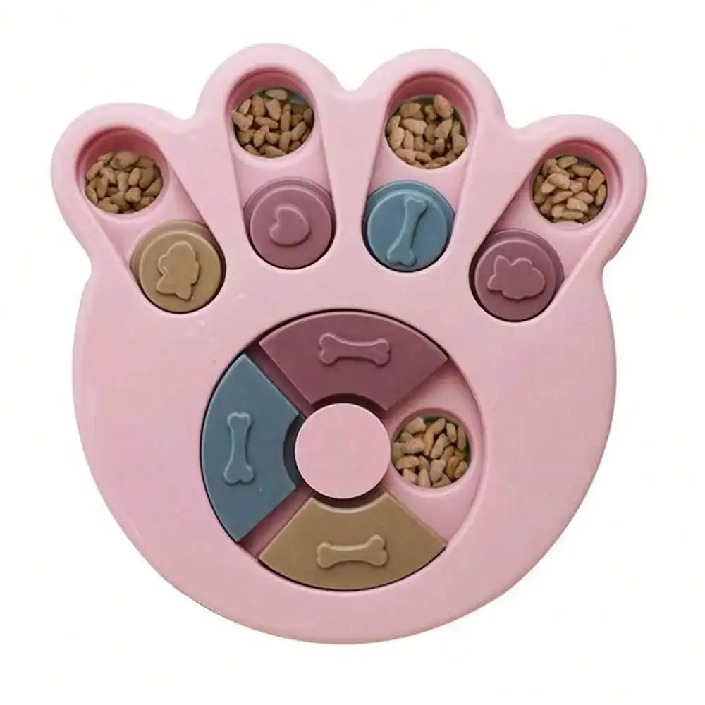 Non-Slip IQ Training Dog Puzzle Slow Feeder, Food Dispensing Bowl for Cats Dogs