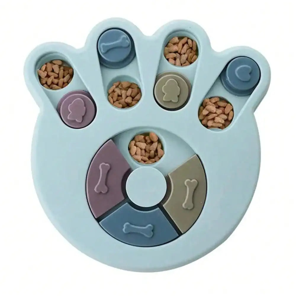 Non-Slip IQ Training Dog Puzzle Slow Feeder, Food Dispensing Bowl for Cats Dogs