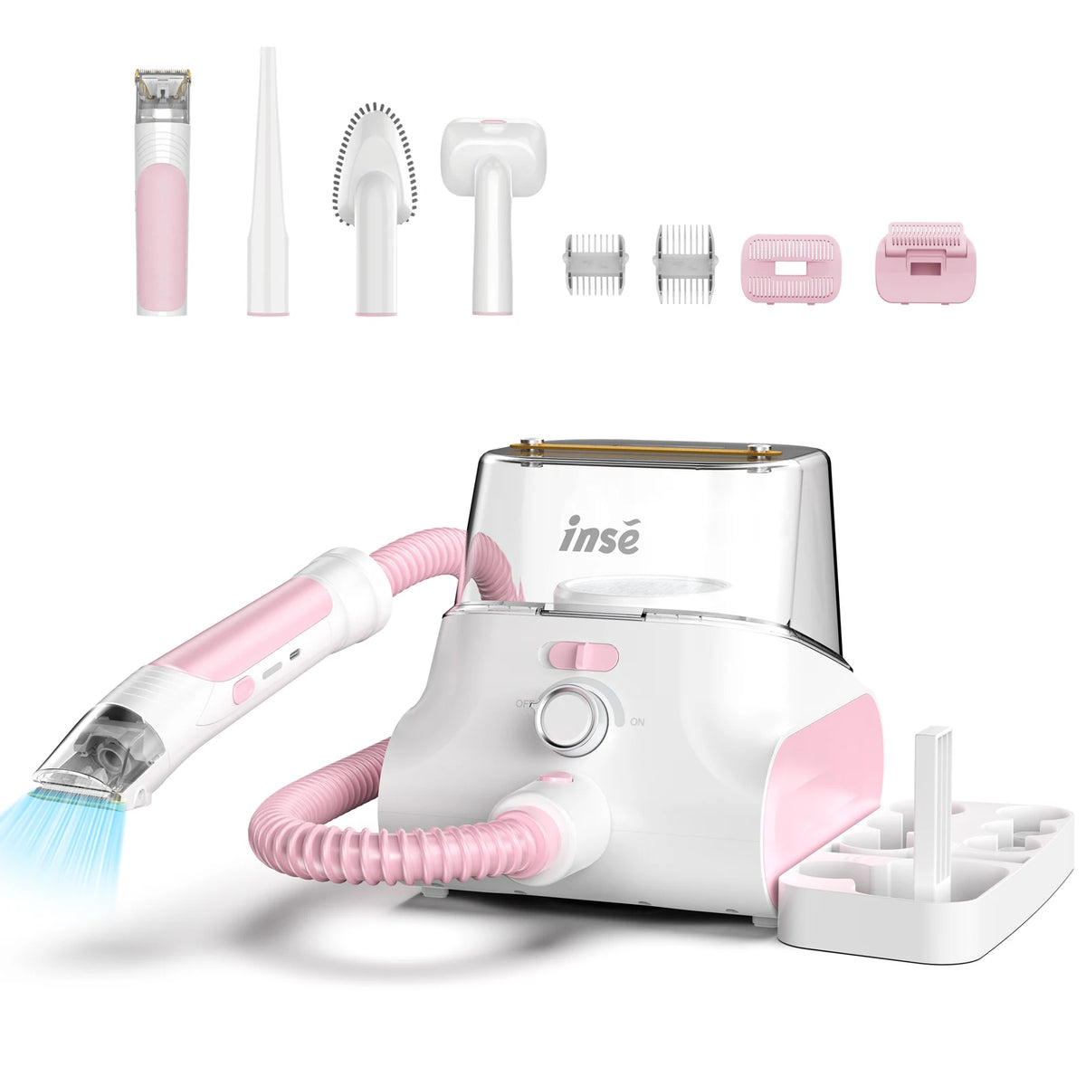 INSE P30 Dog Grooming Vacuum Ultra-Low Noise Pet Grooming Kits with 4.5L Large Capacity Dust Box Pet Clipper for Pet Hair Clean